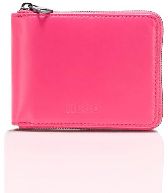 HUGO Herren Laddy Zip Around Geldbörse, neon pink, 4.5-Inch, Laddy Geldbörse mit umlaufendem Reißverschluss