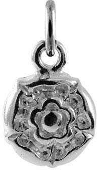 TheCharmWorks Sterling-Silber Tudorrose Charmanhänger | Sterling Silver Tudor Rose Charm