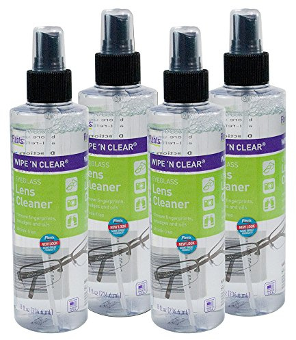 Flents Wipe 'N Clear Eyeglass Lens Cleaner 8 fl oz 4 Bottles