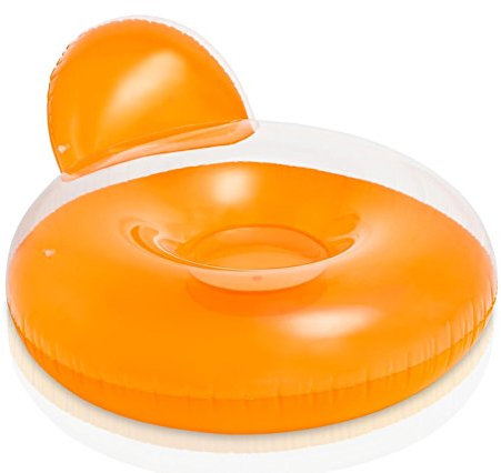 Luftmatratze Lounge Lehne für Pool Garten in orange