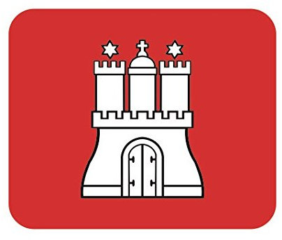 U24 Mousepad Textil Hamburg Fahne Flagge Mauspad