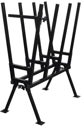 vidaXL Chevalet Sciage Revêtu Poudre Support Chevalet à Bûche Jardin Terrasse