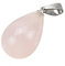 Quartz Rose en argent sterling Pendentif en Pierre Goutte PK1