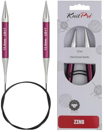 KnitPro Zing Fixed Circular Needles 40 (100cm) | Size 12.00mm