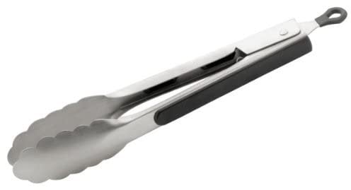 Judge Kitchen Stainless Steel Satin Tongs, 23cm, Soft Grip Handle, Dishwasher Safe