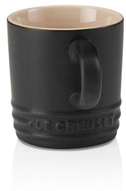 Le Creuset Steinzeug Becher, klein, schwarz matt, 100 ml