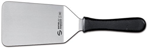 Ambrogio Sanelli, Linea Supra, Spatola Piegata Rigida per Pasticceria con Lama da 15x9 cm in Acciaio Inox, Impugnatura in SEBS Pratica ed Ergonomica, Certificata MOCA, Made in Italy