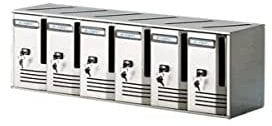 Alubox 2736040 Casellari Postali Alubox Alu C/6 6-Box, 62 x 30 x 17.5, Argento