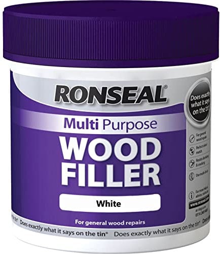 Ronseal MPWFW465 Multi-Purpose Wood Filler Tub - white, 465 g