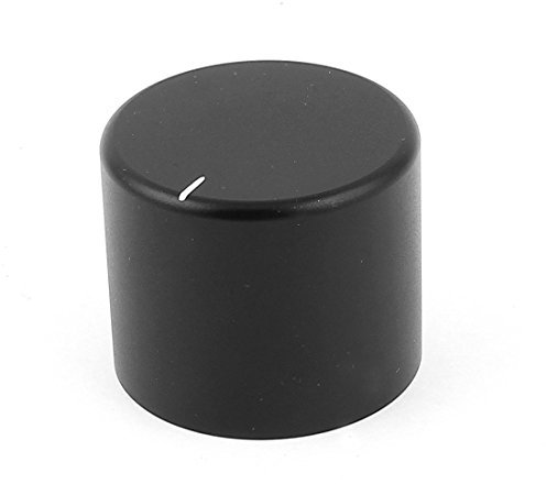 sourcingmap® Black CNC Machined Solid Aluminum Speaker Radio Volume Knobs 30x25mm