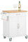 SoBuy Desserte de cuisine à roulettes avec plateau en bambou, meuble de rangement de cuisine, meuble plan de travail avec tiroir – Idéal pour cuisine, salle à manger ou restaurant 66x91x45 cm FKW13-WN