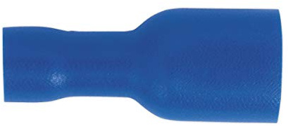 Sealey BT16 Fully Insulated Terminal 6.3mm Female Blue Pack of 100
