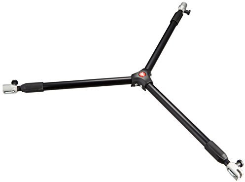 Manfrotto 537SPRB Accessorio per Treppiede Video, Stabilizzatore Intermedio con Tiranti Metallici, in Alluminio, Nero