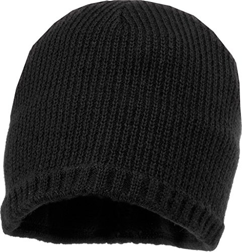 Pfanner Strickmütze aus Merinowolle 100189, Farbe:schwarz, Größe:Uni