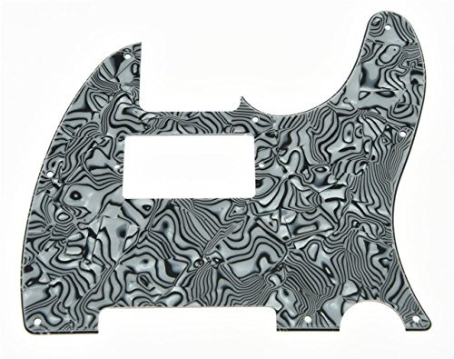 Kaish Schlagbrettschutz für Gitarre Fender Telecaster, Humbucker, in schwarz / weißen Perlmutt