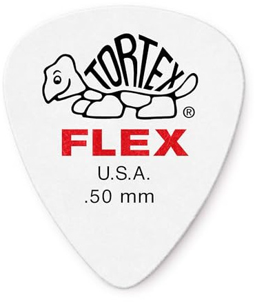 Jim Dunlop 428R.50 Guitar Picks, 0.50 mm, Red