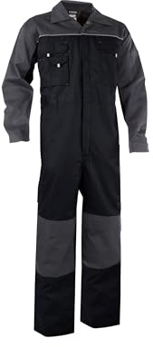 DASSY® Cannes DASSY® Cannes Zweifarbiger Overall mit Kniepolstertaschen - Größe XS - ZEMENTGRAU/SCHWARZ