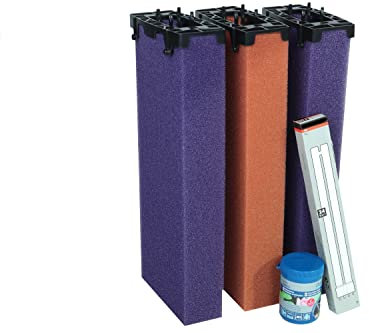 Wacredo Wartungspaket für Oase Filtomatic 14000 Teichfilter Schwamm Set Filterstarter 24 Watt Leuchtmittel Komplettset Wasseraufbereitung Filterschwamm Teichpflege Ersatzschwämme