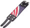 AW-Collection Armband Lederarmband echt Leder schwarz mit Flagge USA