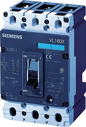 Siemens 3WL1340-4DG32-4GN2-ZC22K07T41 3-poliger Leitungsschutzschalter, weiß