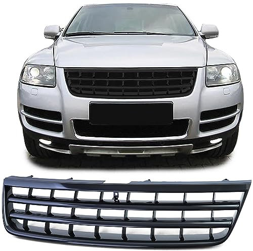 Kühlergrill ohne Emblem Schwarz Glanz für VW Touareg 7L 02-06