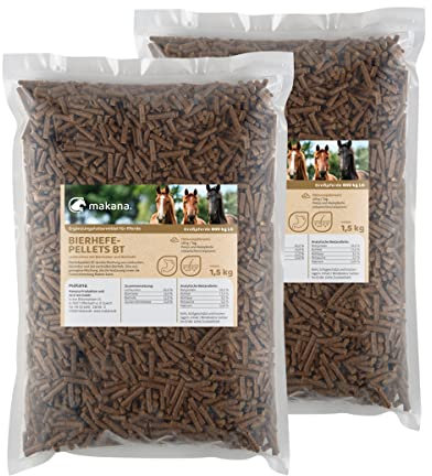 Makana Bierhefepellets BT mit Leinkuchen und Bierhefe BT 2er Pack (2 x 1,5 kg)