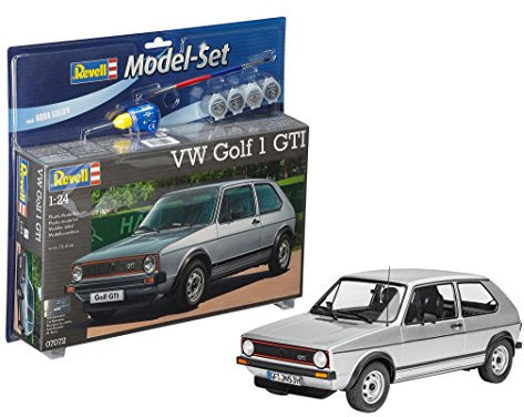 Revell 67072 - Modellbausatz inklusiv Zubehör, Volkswagen Golf 1 GTI im Maßstab 1:24