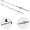 GORILLA SPORTS® Hantelstangen Set - inkl. Langhantelstange 170cm, SZ Curlstange 120cm, Sternverschlüsse/Federverschlüsse, 30mm, gerändelt, verchromt, Silber/Schwarz - Langhantel-Stange, SZ-Stange