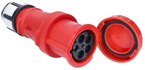 as - Schwabe CEE Kupplung 400V/125A/5-polig - Starkstrom Kupplung mit Schraubanschlüssen - Stromkupplung Schlagfest - Zugentlastung - Spritzwassergeschützt IP67 - Made in Germany - Rot, 61429