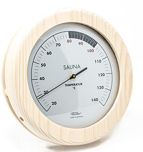 Fischer termometro per Sauna, Legno, Apachi Legno, 30 x 15.5 x 30 cm