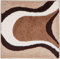 Grund COLANI Exklusiver Designer Badteppich 100% Polyacryl, ultra soft, rutschfest, ÖKO-TEX-zertifiziert, 5 Jahre Garantie, Colani 11, WC-Vorlage o.A. 60x60 cm, beige