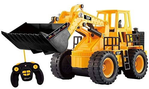Top Race 5-Channel RC Front Loader Tractor - 14 Electric Construction Truck with Lights & Sounds - Perfect Digger Toy for Boys and Girls Ages 3+