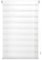 Blindecor Indus SIN HERRAMIENTAS | Estor Enrollable Sin Taladrar de Doble Capa | Color Blanco roto 72 x 180 cm (ancho x largo) | Tamaño de la Tela 69 x 175 cm