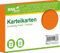 RNK 115066 - Karteikarten liniert 7 mm, orange, DIN A6, 1 Packung à 100 Karten