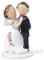 Hochzeitspaar * Brautpaar mit rosa Rosen am Kleid * Tortendekoration * Tortenfigur * Tischdekoration