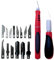 Werkzeyt Bastlermesser-Set, 16-teilig / B20896, Silber,schwarz,rot