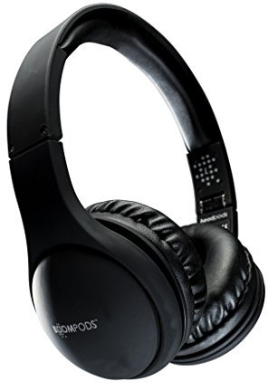 Boompods Headpods Kopfhörer, zusammenklappbar, kabellos, weich, Schwarz