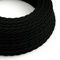 creative cables - Cavo Elettrico trecciato Rivestito in Tessuto Effetto Seta Tinta Unita Nero TM04-5 Metri, 3x0.75