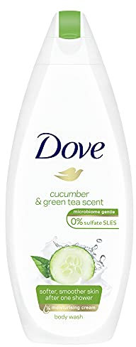 Dove Doccia Refreshing al Cetriolo e Tè Verde, Bagnodoccia Idratante, Formula Delicata sul Microbioma della Pelle, al 92%* Biodegradabile, Bagnodoccia Uomo e Donna, 250 ml
