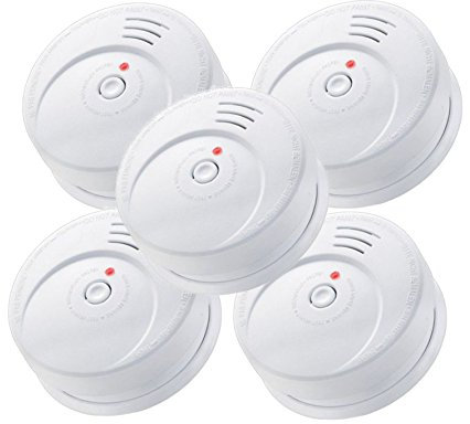 Jeising 6/GS508pad GS506G 5-er Set Rauchwarmelder mit 10 Jahres Lithium Batterie Kriwan Testzentrum Zertifiziert EN14604