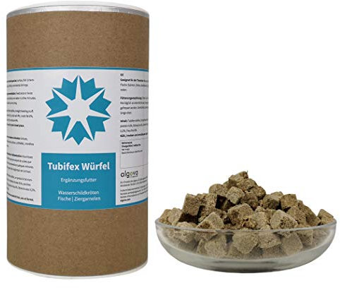 algova Tubifex Würfel Gefriergetrocknet Fischfutter Schildkrötenfutter (1L = 100g)