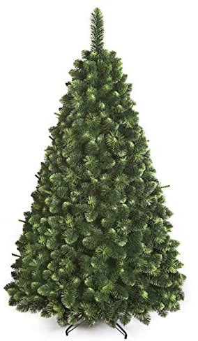 CHRISTMAS TREE New Boxed Traditional Forest Green Luxury TREE (Young Pine, 220 cm)