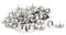 sourcing map 40Stk.25mm Durchmesser Rundkopf Polster Nagel Reißzwecken Pushpin Silber