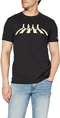 The Beatles Men's Abbey Road Silhouette Short Sleeve T-Shirt, Black, X-Large