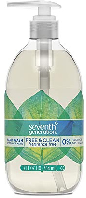Seventh Generation Liquid Hand Soap Fragrance Free Free & Clean Unscented Hand Soap 12 oz