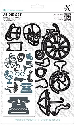 XCUT 12-Piece A5 Die Set, Vintage Icons