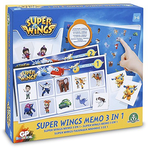 Super Wings Super Memo Spiel 3-in-1 Super Memo – spanische Version