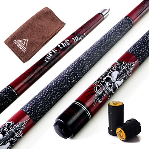 CUESOUL Rockin Series 57 21 Unzen Maple-Pool Queue Set mit Gewindeschoner/Wellenschutz und Cue-Tuch (G408)