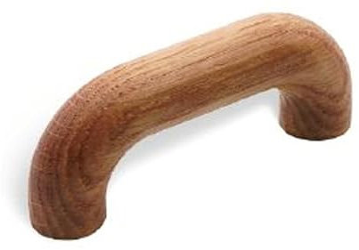 SIRO Möbelgriff Bad-Lauterberg, Schlicht, Holz eiche natur lackiert, 80 mm x 32 mm x 16 mm, LA 64 mm, S50-80HZ14