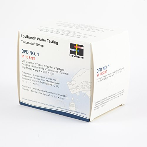 LOVIBOND® 500 DPD1 Tabletten für Photometer, Scuba II® oder PoolScan, 50 Streifen à 10 Tabletten, 5-10jährige Haltbarkeitsgarantie, Schneller & exakter Chlor Test in Wasser